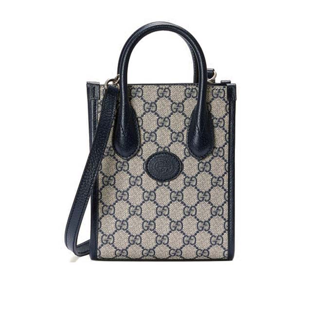 GUCCI MINI TOTE BAG WITH INTERLOCKING&G  671623 K (20*16*7cm）